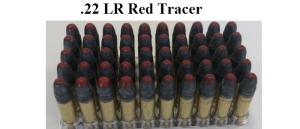 Tracer Ammo, .22LR, Red Streak, 50 Rounds