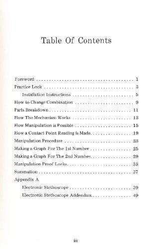 Techniques of Safe and Vault Manipulation