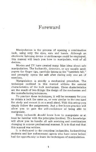 Techniques of Safe and Vault Manipulation