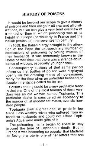 Poisoner's Handbook