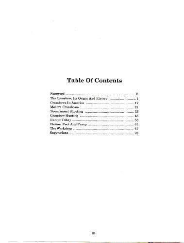 Crossbows: from Thirty-Five Years with the Weapon