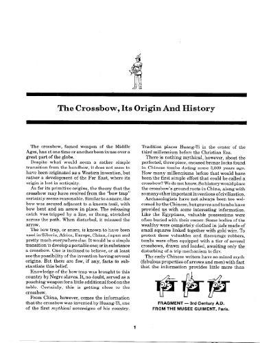 Crossbows: from Thirty-Five Years with the Weapon