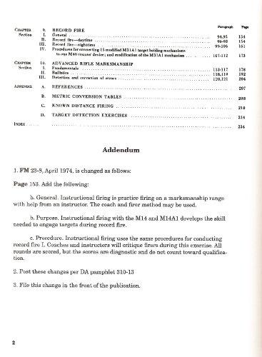 M14 / M14A1 Rifle and Rifle Marksmanship 