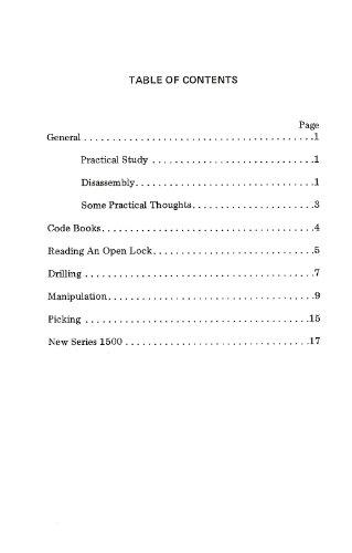 Combination Lock Principles