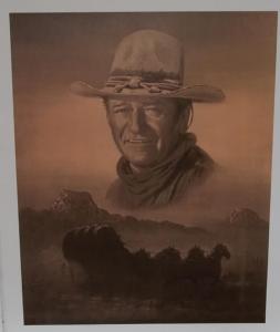 John Wayne Poster (Western Scene)