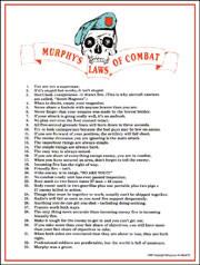 Murphys Laws of Combat Poster