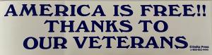America Is Free Thanks To Our Veterans (Sticker)