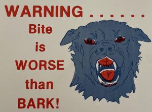Warning Bite Is Worse Than Bark (Sticker)